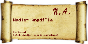 Nadler Angéla névjegykártya